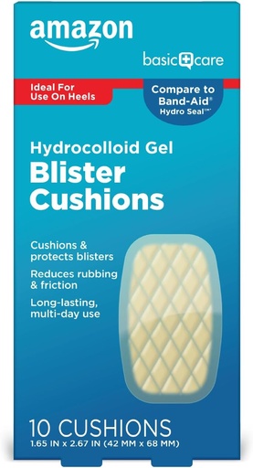 [BRSWGFTYPIJRUDTX] Cuidado básico Extremo Hidrocolloide Gel Blister Bandages Cushion, 1,65 en x 2,67 en, 10 ct
