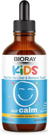 [BRSWKHY4ON5BWCTI] BIORAY Kids NDF Calm, Vanilla - 4 fl oz - Nourish The Liver & Remove Toxins - Non-GMO, Vegan, Glutenfrei - 2-4 Monate Versorgung