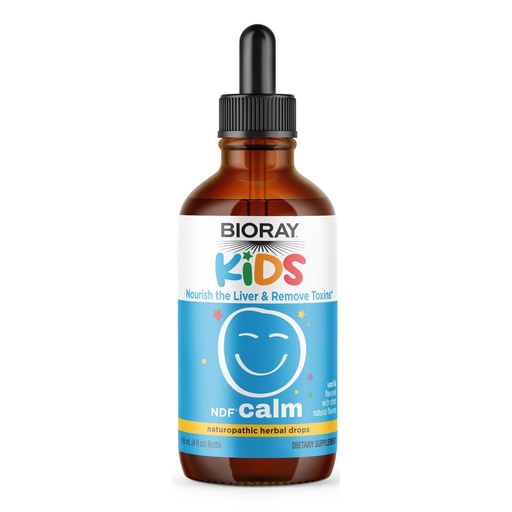[BRSWKHY4ON5BWCTI] BIORAY Kids NDF Calm, Vanilla - 4 fl oz - Nourish the Liver & Remove Toxins - Non-GMO, Vegan, Gluten Free - 2-4 Month Supply