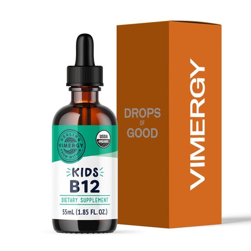 [BRSROEA7CACAACAV] Vimergy Kids USDA Organic Liquid B12 – Promotes Physical Development & Cognitive Function* – Fast-Absorbing Immune Support* – Vegan, Non-GMO – 55 mL