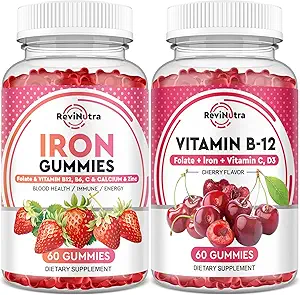 [BRSRAGD4OEAQYYLG] Iron Gummies Supplement for Adults & Kids | Vitamin B12 Gummies | Bundle