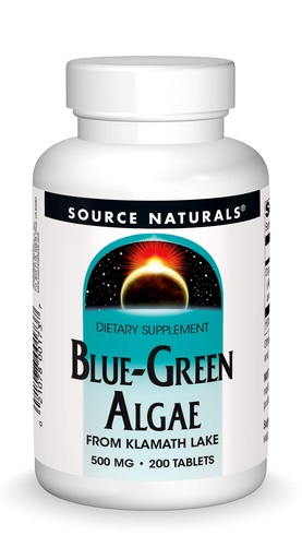 [BRSWIYQOAUAQIF3C] Source Naturals Blue Green Algae from Klamath Lake - Algae Superfood Supplement, 500 mg - 200 Tablets