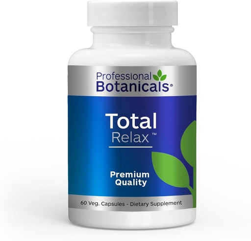 [BRSROAIBCFYWCEL4] Professional Botanicals Total Relax Magnesium Supplement for Muscle Tension and Relaxation - 60 Vegetarian Capsules