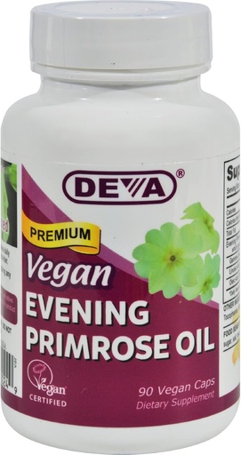 [BRSWECQCOF7QGAI3] Deva Vegan Ilta Primrose Oil - Jalostamaton - Kylmäpuristettu - Gluteeniton - 90 Vegaanikapselia (Pack of 2)
