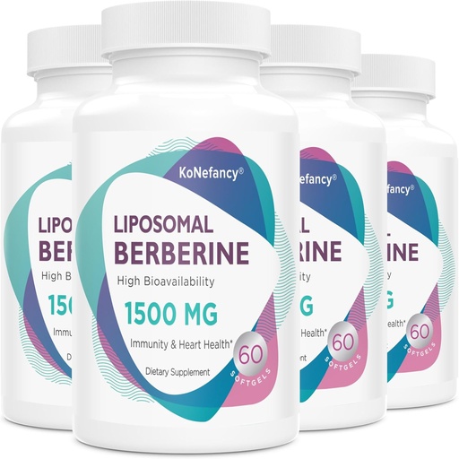 [BRSROH37OR6RY2Q3] Liposomal Berberine Supplement 1500mg - High Bioavailability Berberine HCL Capsules for Women and Men, AMPK Activator for Cardiovascular Health, Sugar-Free, Non-GMO,240 Softgels