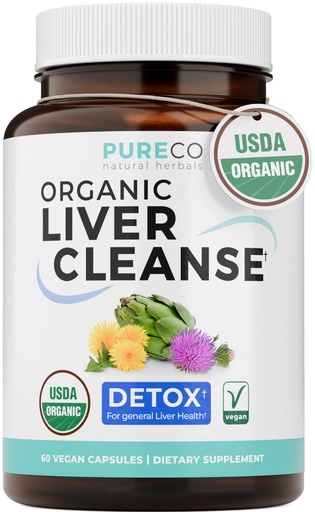 [BRSWKGL3OAIBY2D2] USDA Organic Milk Thistle and Dandelion Root - Silymarin Milk Thistle Liver Detox Cleanse Formula with Artichoke Extract for Comprehensive Liver Support - Vegan Non-GMO & Lab Verified (1 Month Supply)