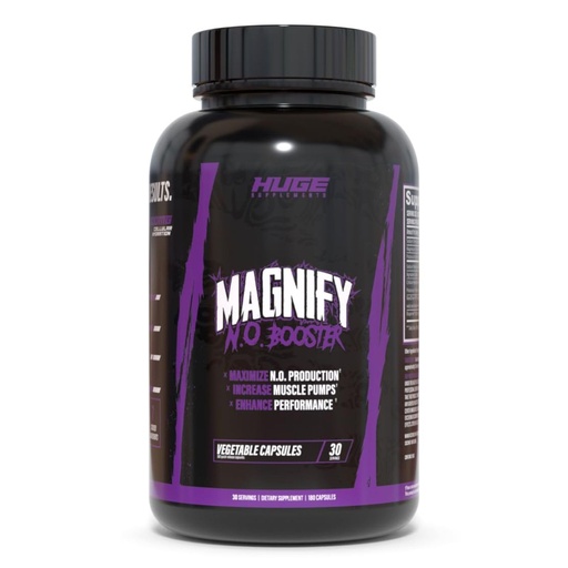[BRSW2Y36CJYQO3LH] Huge Supplements Magnify Pump Pills & Nitric Oxide Booster, Enhance Muscle Pumps, Fullness & Vascularity, Science-Backed Ingredients - NO3-T Nitrates, Agmatine Sulfate, VasoDrive-AP (180 Capsules)