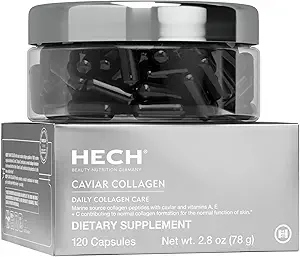 [BRSWYCQLCAFGOYDZ] Caviar Collagen Capsules - Beauty Supplement with 2,000 mg Marine Collagen Peptides, Caviar Extract and Vitamin Complex