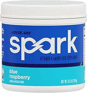 [BRSWKGATCAHAECI5] AdvoCare Spark - Energy Drink Mix - Vitamin & Amino Acid Supplement - Supports Energy & Focus - Portable Immune Support - Sugar-Free - Blue Raspberry (10.5 oz)
