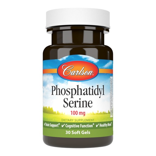 [BRSWECQ2BFYWCD3K] Carlson - Phosphatidyl Serine, 100 mg, Non-GMO, Brain Function, 30 Softgels