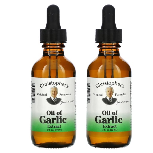 [BRSWKFIMC4AWAYLK] Christopher's Original Formulas Oil of Garlic Extract 2 Ounces - Pack of 2 - Premium Herbal Supplement - Cold-Pressed & Pure Liquid Garlic Oil | Versatile Use