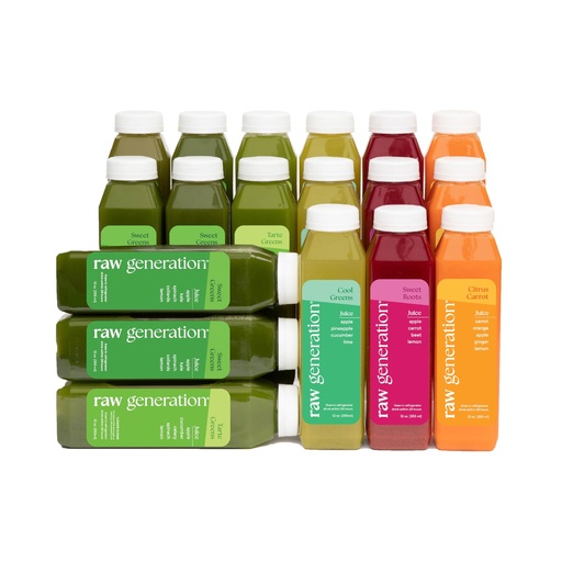[BRSWIEI4AQFGYALC] Raw Generation Skinny Juice Cleanse (3-Day) – Best Juice Cleanse for Detox and Weight Loss | Reduced Bloating & Increased Energy | 100% Raw & Cold-Pressed Juices