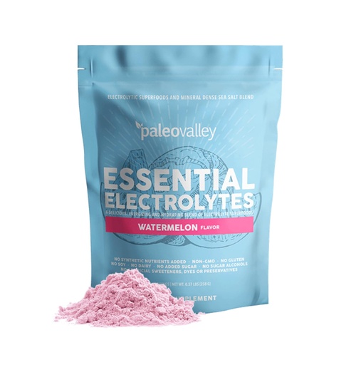 [BRSRMCQQDEPAIE3G] Paleovalley Essential Electrolytes Powder - Full Spectrum Watermelon Electrolyte Powder for Hydration, Energy and Muscle Recovery - No Sugar Added - 30 Servings