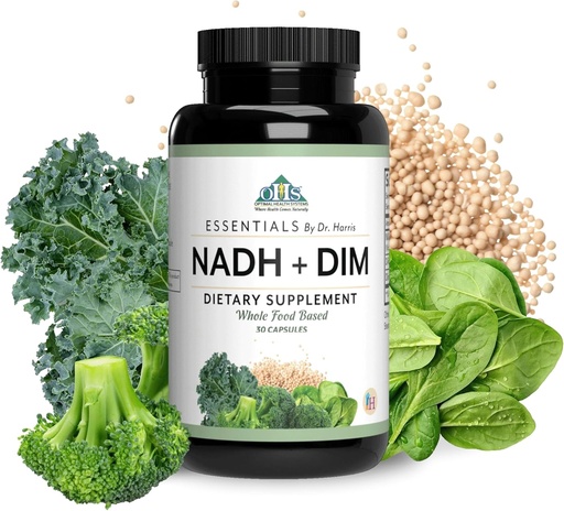 [BRSRMYIQDF7QOD35] Sistemas de Salud Optimal NADH + DIM TEN Dr. Harris Essentials TEN Energy + Neurotransmisor Soporte TEN Plant-Based ANTE Mental Clarity, Concentration, & Memory Supplement TEN 30 Capsules