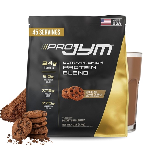 [BRSROZYTBUFAKDLJ] Pro JYM Chocolate Cookie Crunch Protein Powder - Whey Protein Isolates, Casein, & Milk Protein, Lean Muscle Building for Men & Women, JYM Supplement Science, 45 Servings