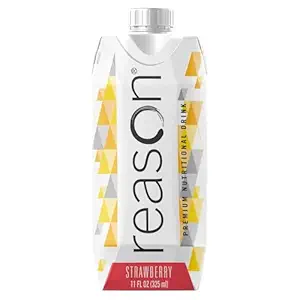 [BRSROFD3CF7W2HLZ] Reason Premium High Calorie Protein Drink - Free of Soy, Gluten, GMO, Artificial Flavors, and Sweeteners - NSF Certified, Lactose-Friendly, and Great for Tube-Feeding - Strawberry, 11 oz