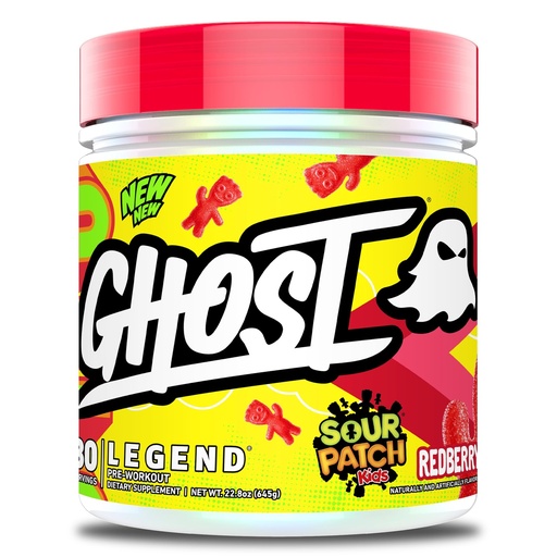 [BRSRA2YHBADWKFY4] GHOST Legend Pre-Workout Powder, Sour Patch Kids Redberry - 30 Servings – Pre-Workout for Men & Women with Choline, L-Citrulline, & Beta Alanine for Energy & Focus