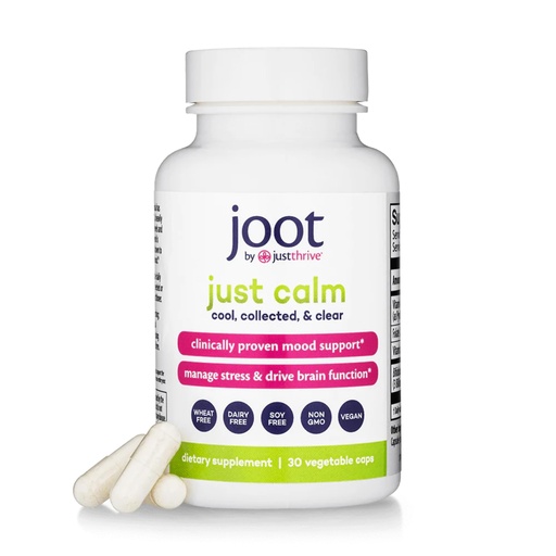 [BRSW2AIYA4IGE3QV] Just Thrive - Just Calm - Cortisol Manager - Calming, Memory, and Mood Support Supplement - Vegan, 30 Calm Capsules