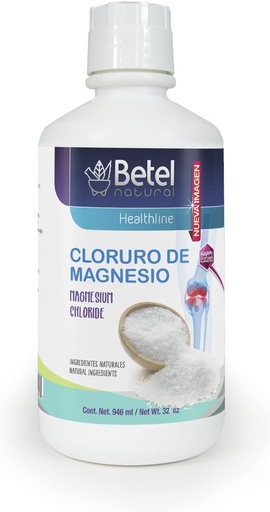 [BRSRM2T2CANGYGQ4] Cloruro de Magnesio Sabor Natural Liquid by Betel Natural - Magnesium Chloride Natural - 32 Oz
