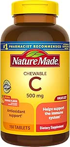 [BRSWIYDQBR4RO2L6] Nature Made Chewable Vitamin C 500 mg Tablets, 150 Count Value Size to Help Support the Immune System (Pack of 3)