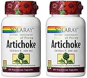 [BRSWGGIZCIBGKFDA] Solaray Artichoke Leaf Extract, 300mg, 60 Count (2 Pack)