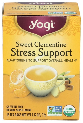 [BRSWGAIBPIFG223A] Yogi Tea Organic Sweet Clementine Stress Support Supplement, 16 Count