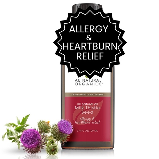 [BRSWIBDROIJRYADI] Au Natural Organics Milk Thistle Seed Oil Cold Pressed Organic        почвен Milk Thistle Допълнение за поддръжка на черния дроб, повишаване на имунната здраве, Храносмилателен здраве, здравето на костите, здравето на кожата и мозъка 3.4 fl oz