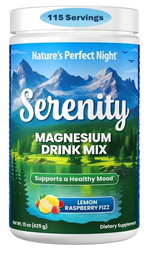 [BRSRA2QDCV6WE2QU] Nature’s Perfect Night | Serenity Magnesium Drink Mix Powder | Anti-Stress | Gluten Free | Vegan | Non-GMO | Sugar-Free | Supports Relaxation, Sleep, Heart, Bone, and Nerve Health | 15 oz