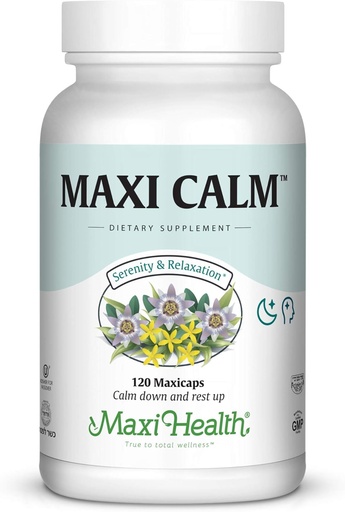 [BRSWIBYABFYGIALK] Maxi Kosher for Passover Calm Serenity and Relaxation Support Capsules, 120 Count