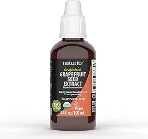 [BRSRMYLYOF4AMYL2] naturity Organic Grapefruit Seed Extract Supplement -300mg Grapefruit Seed Extract/Serving, 82 Day Supply - Pure GSE Liquid Concentrate, 3.4 fl oz (100ml)