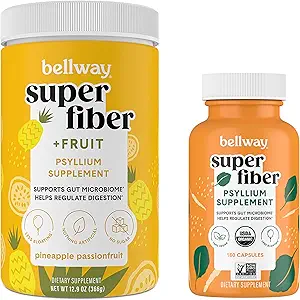 [BRSROBT2C4MBYALG] Bellway Super Fiber Powder + Fruit, Pineapple Passion Fruit Super Fiber Capsules
