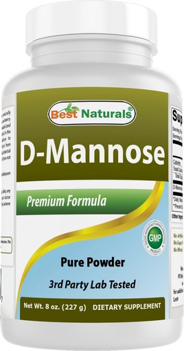 [BRSWYHAFBV6BUCTG] Best Naturals D-Mannose Pure Powder - Urinary Tract Cleanse Supplement - 8 OZ