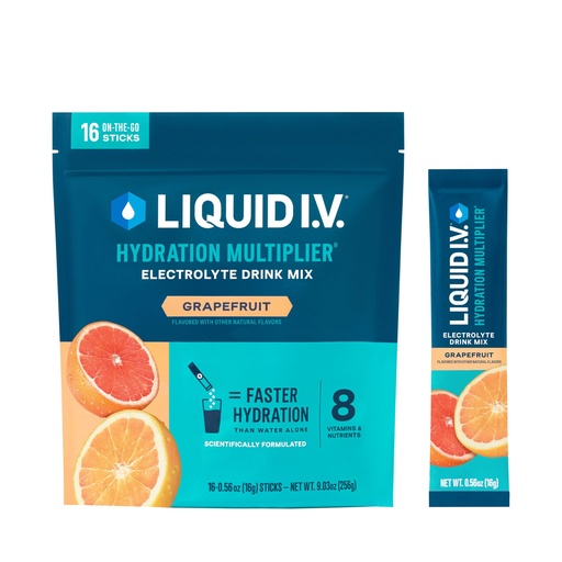[BRSROGQHOYIRQD3P] Liquid I.V.® Hydration Multiplier - Grapefruit | Electrolyte Powder Drink Mix | 1 Pack (16 Servings)