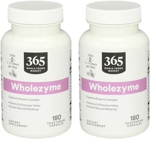 [BRSRAGT7A4AWOYL4] Whole Foods Market, Wholezyme, 180 Count (Pack of 2)