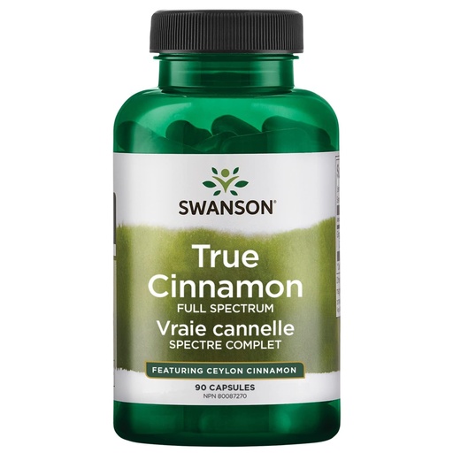 [BRSWGHYRPMMWCDLO] Swanson Full Spectrum True Cinnamon - Herbal Supplement - (120 Capsules, 300mg Each)