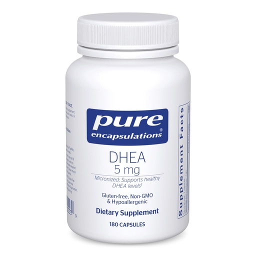 [BRSWIY34CUPGK23E] Pure Encapsulations DHEA 5 mg - Immune Support & Hormones Balance* - Micronized DHEA - Gluten Free & Vegan - 180 Capsules