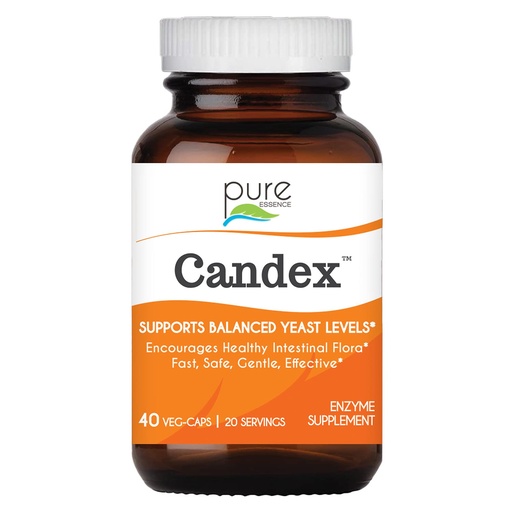 [BRSW2YYECMCBQEQY] Pure Essence Candex Supplement - Yeast Overgrowth Supplement with Digestive Enzymes, Yeast Infection Probiotic Aid for Men and Women - 40 Capsules