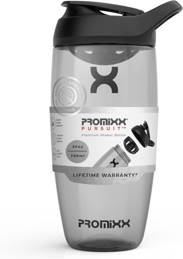 [BRSROYYBBEOWM3LA] Promixx Pursuit Protein Shaker Bottle (24 oz) – Silent No-Ball Mixer, Leak-Proof Lid, BPA/BPS & Phthalate-Free ECOZEN – Easy-Clean Shaker Cup for Protein Shakes, Pre & Post-Workout Smoothies