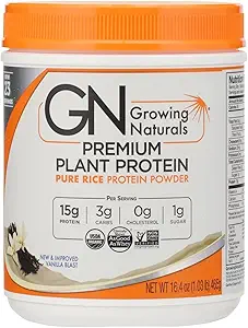 [BRSWIZYCOMCBECTM] Growing Naturals Rice Protein Isolate Powder Vanilla 1.03 Pound