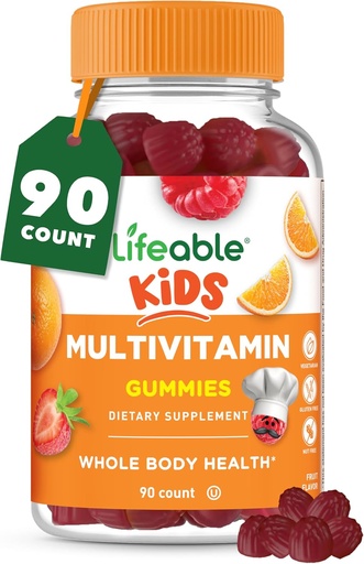 [BRSWYEL6OYFRYFI3] Những đứa trẻ còn sống Multivitamin Gummies BAR Sự đa thê tuyệt vời cho trẻ em bằng vitamin A, C, D, E, B6, B12, Xiccc, Biotin, Folic acid, Iodine, Nicin wises wises