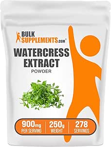 [BRSWGHY7BUGQKHI2] BulkSupplements.com Watercress Extract Powder - Nasturtium Officinale Extract, Watercress Powder - Gluten Free, 900mg per Serving, 100g (3.5 oz) (Pack of 1)