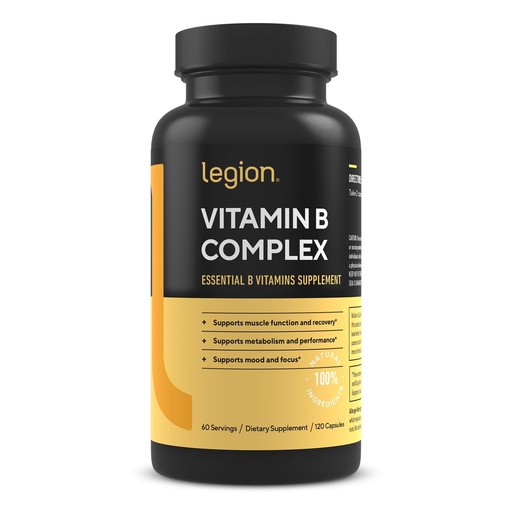 [BRSROGLQBMARMCA7] LEGION Vitamin B-Complex (120 Capsules) - Vitamin B Complex with Choline and Inositol Supports Mood & Liver Function - Vegan B Complex Vitamins Support Energy Metabolism & Muscle Function
