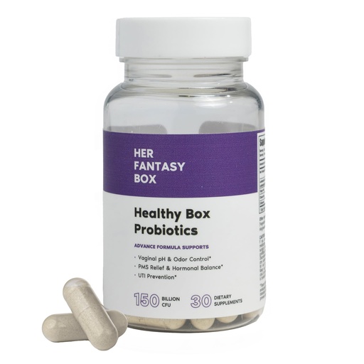 [BRSRAEL6BYPW2ADZ] Her Fantasy Box | Healthy Box | Vaginal Probiotics for Women – Prebiotics + Advanced Lactobacillus Blend – Hormonal Balance, PMS Relief – Feminine Health Support with Cranberry & D-Mannose