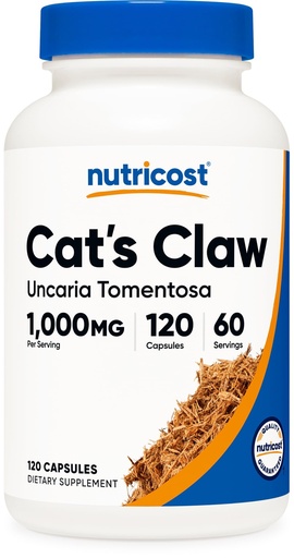 [BRSWYYALAQMAM33V] Nutricost Cat's Claw 1000mg, 120 Capsules - Vegetarian Caps, Non-GMO and Gluten Free, 60 Servings