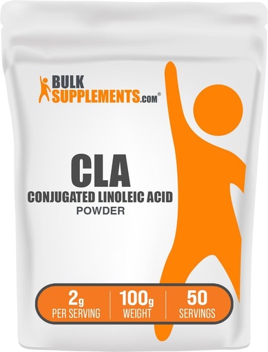 [BRSWKGT4C4BQOHY3] BulkSupplements.com Polvo ácido linoléico conjugado - Suplemento CLA, Suplemento nutricional - Gluten Free, 2g Por Serving, 100g (3.5 oz) (Pack of 1)