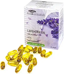 [BRSWKHY2CEFBU3DC] Lavender Pure Oil 500mg, 100% Pure & Natural Cold macerated Extract, 40 softgel Capsules