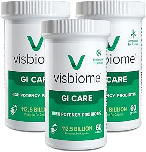[BRSWGHYRCEFRM33H] Visbiome® GI Care - High Potency Probiotic - 112.5 Billion CFU Live Probiotics, Original De Simone Formulation, Made in USA, 180 Capsules.