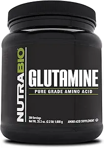 [BRSWIYL2OAAROAY7] NutraBio Pure L-Glutamine Powder - L-Glutamine Supplement- Amino Acid - Pure Grade: Absolutely no Additives, Fillers or Excipients! - Muscle Recovery Supplement - (1000 Grams)