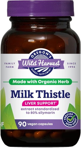 [BRSWIELZC4HRECLC] Oregons Wild Harvest Milk Thistle -Organic - 90 caps