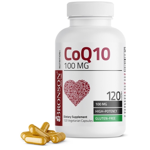 [BRSROZ3QB5YGK23V] Bronson CoQ10 100 MG High Potency Cellular Energy Production, 120 Vegetarian Capsules